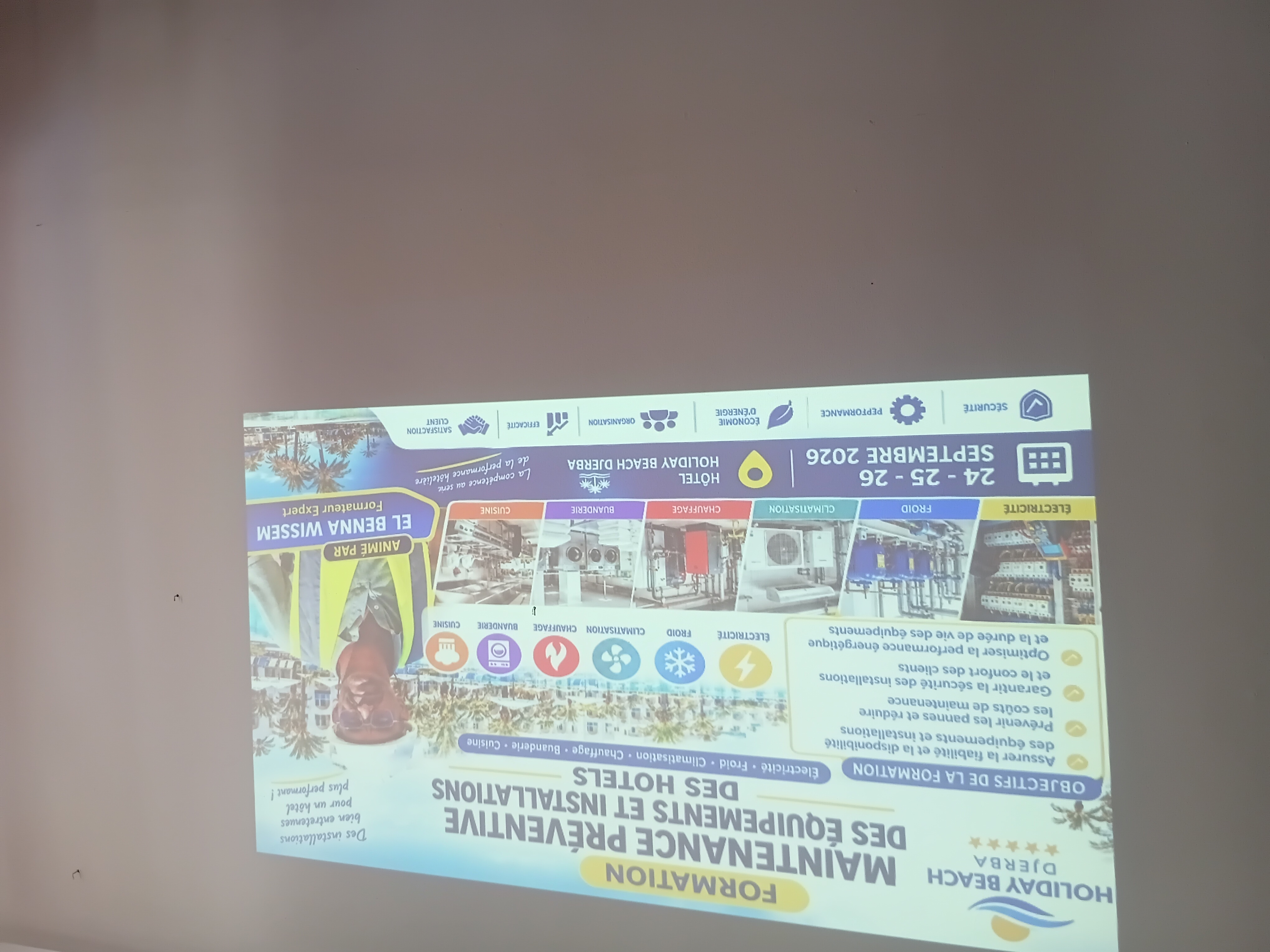 Formation en Maintenance préventive des équipements et installation Hôteliers 